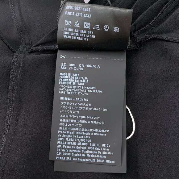 Prada Milano Nero & Bianco Short-Sleeve Sable Jersey Dress W/ Triangle Detail Si - Picture 9 of 11